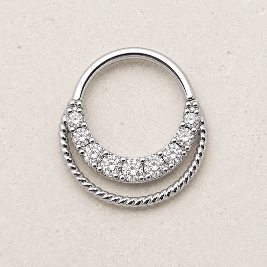 Double Jeweled Seamless Ring - Skin Metals