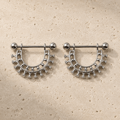 Egyptian Collar Nipple Shield 14G Silver 316L