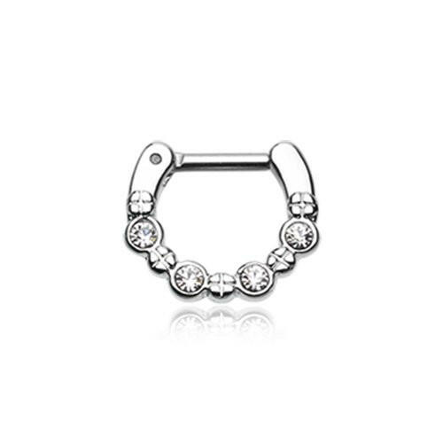 Elan Multi-Gem Septum Clicker Septum Ring Impulse Piercings 16 GA (1.2mm) 1/4" (6mm)