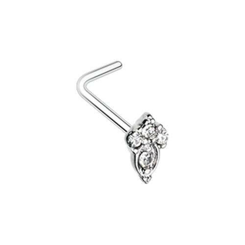 Elegant Victorian L-Shape Nose Ring Nose Ring Impulse Piercings