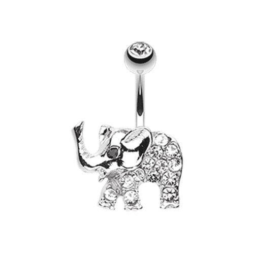 Elephant Walk Belly Button Ring Navel Ring Impulse Piercings Clear