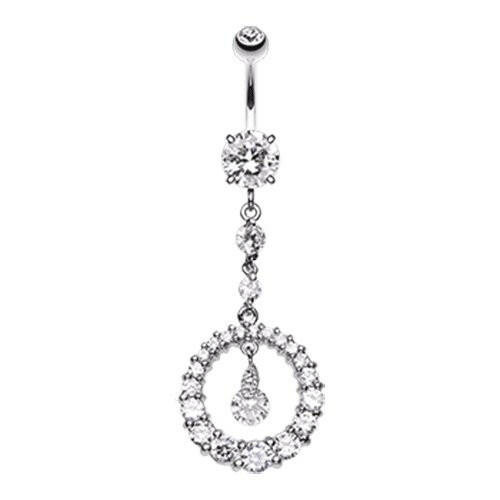 Eternity Circle Sparkle Cubic Zirconia Belly Button Ring Navel Ring Impulse Piercings