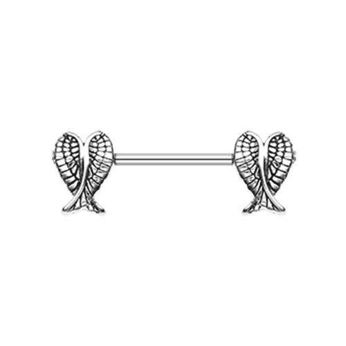 Fallen Angel Wing Heart Nipple Barbell Ring Nipple Ring Impulse Piercings