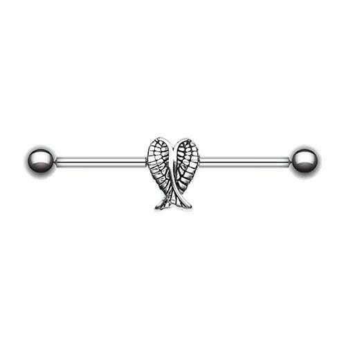 Fallen Angel Wings Industrial Barbell Industrial Barbell Impulse Piercings