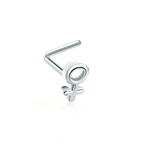 Female Sign Gender Symbol L-Shaped Nose Ring Nose Ring Impulse Piercings