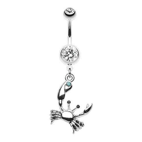 Fiddler Crab Dangle Belly Button Ring Navel Ring Impulse Piercings