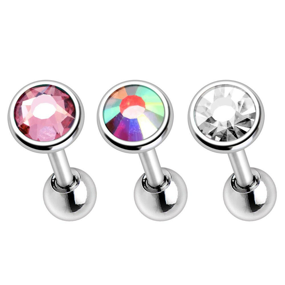 Flat CZ Top Cartilage Earrings Cartilage Earring Impulse Piercings