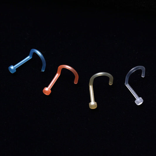 Flexible Polypropylene Metallic Screw Nose Ring — Left - Skin Metals