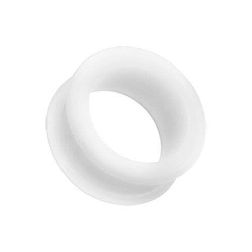 Flexible Silicone Double Flared Ear Gauge Tunnel Plug Plugs Impulse Piercings 8 gauge (3.2mm) Clear