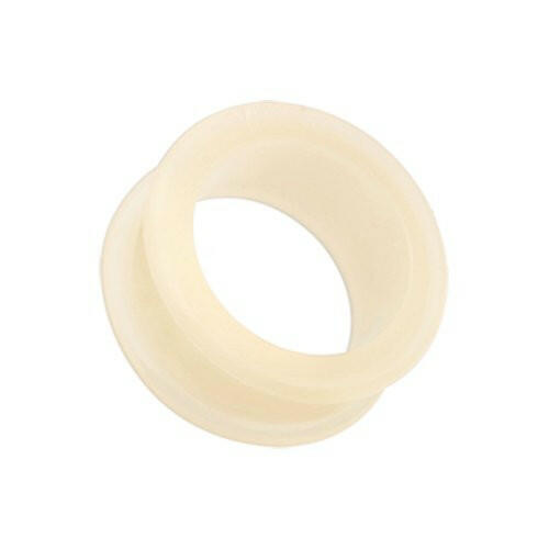 Flexible Silicone Double Flared Ear Gauge Tunnel Plug Plugs Impulse Piercings 8 gauge (3.2mm) Peach