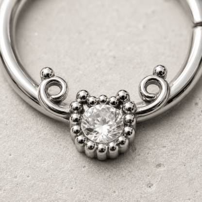 Stainless Steel Flower Vine Annealed Seamless Ring - Skin Metals