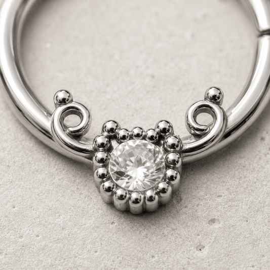 Stainless Steel Flower Vine Annealed Seamless Ring - Skin Metals