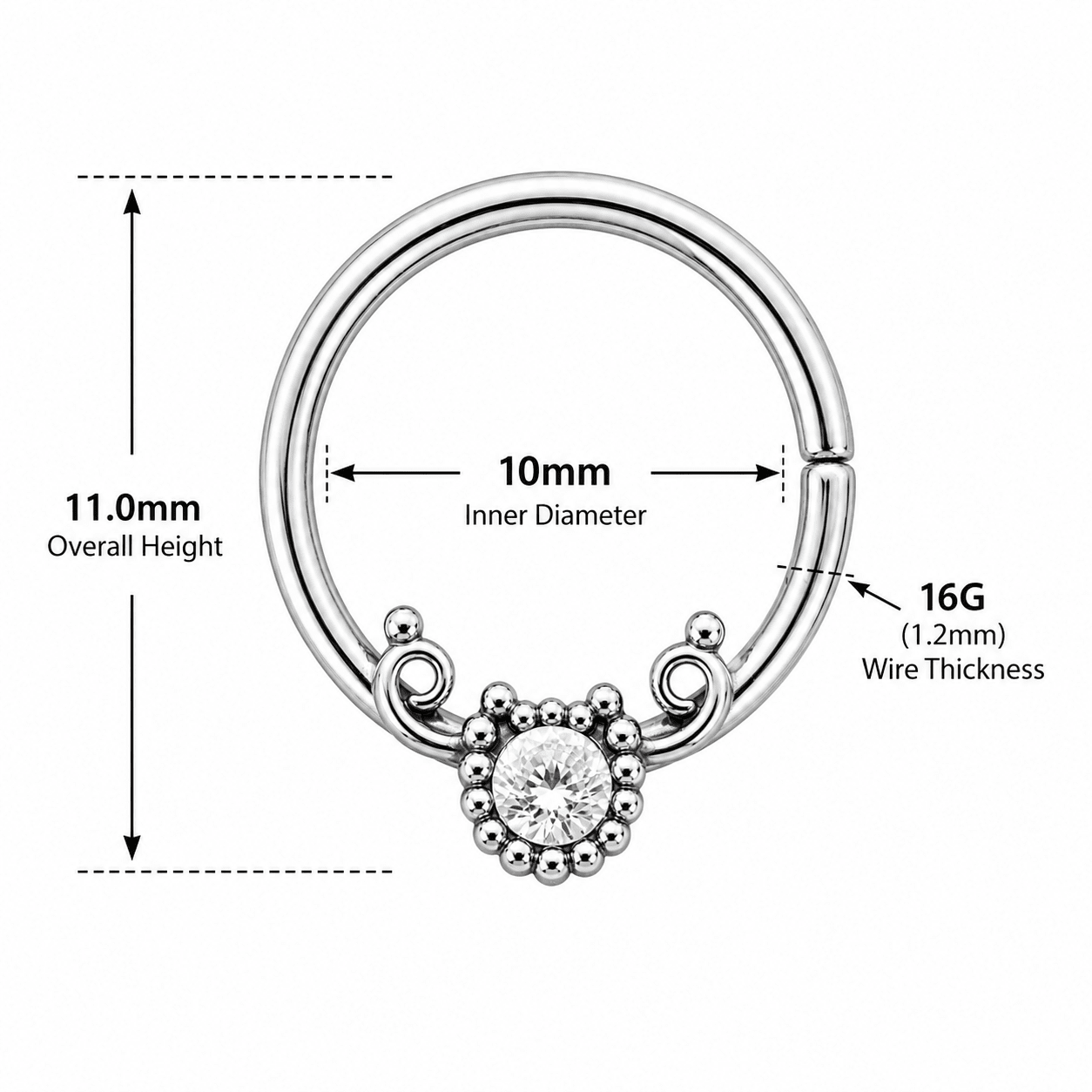 Stainless Steel Flower Vine Annealed Seamless Ring - Skin Metals