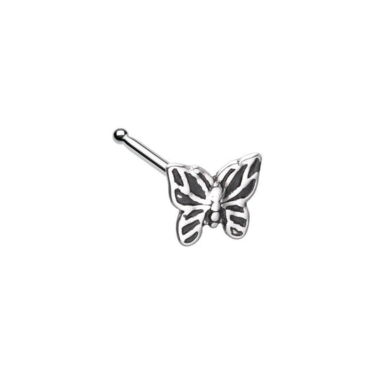 Fluttering Butterfly Nose Stud Ring Nose Ring Impulse Piercings