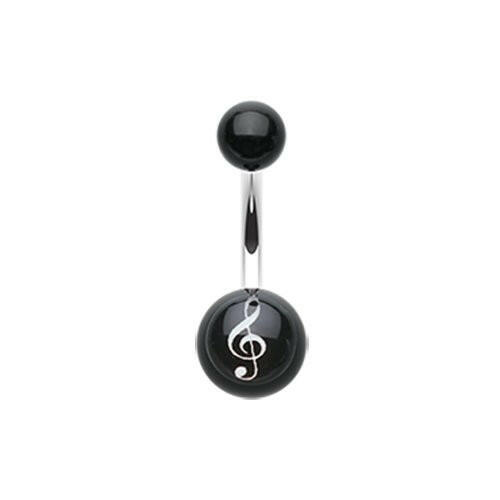 G-Clef Acrylic Belly Button Ring Navel Ring Impulse Piercings