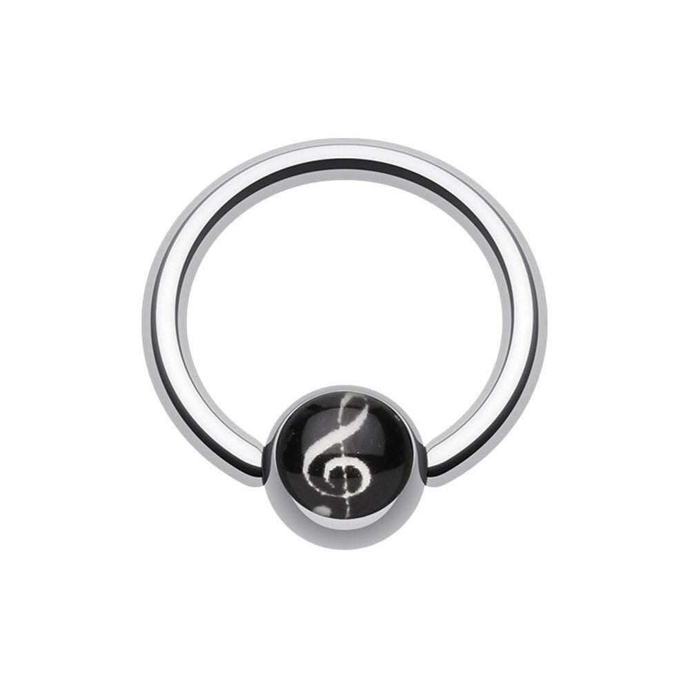 G-Clef Logo Ball Captive Bead Ring Captive Bead Impulse Piercings