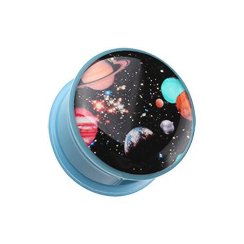 Galaxy Daze Single Flared Ear Gauge Plug Earrings Plug Earrings Impulse Piercings 2 GA (6.5mm)