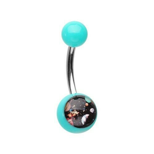 Galaxy Gaze Acrylic Logo Belly Button Ring Navel Ring Impulse Piercings