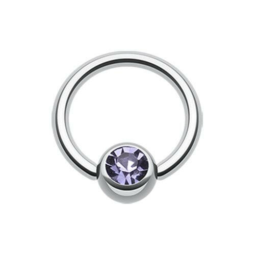 Gem Ball Steel Captive Bead Ring Captive Bead Impulse Piercings 5/16" (8mm) Tanzanite