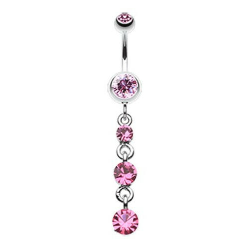 Gems Galore Belly Button Ring Navel Ring Impulse Piercings Light Pink