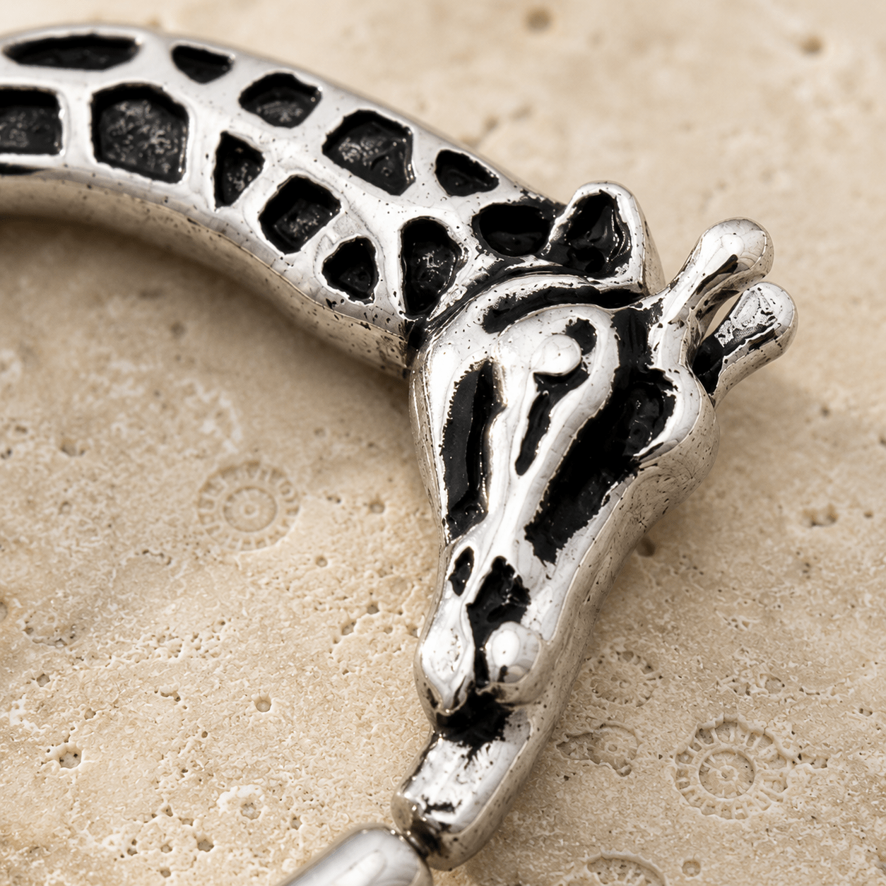Stainless Steel Giraffe Silver Plated Seamless Ring / Cartilage Earring - Skin Metals