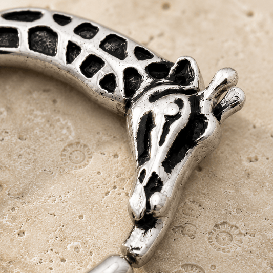 Stainless Steel Giraffe Silver Plated Seamless Ring / Cartilage Earring - Skin Metals