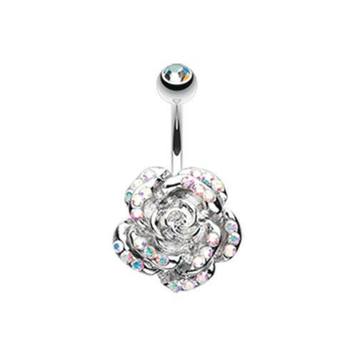 Gleam Rose Blossom Belly Button Ring Navel Ring Impulse Piercings