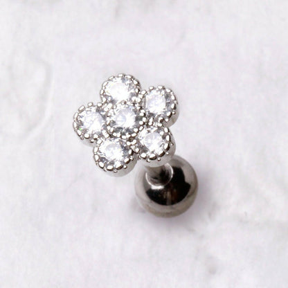 Glittering Flower Cartilage Earring Cartilage Earring Impulse Piercings