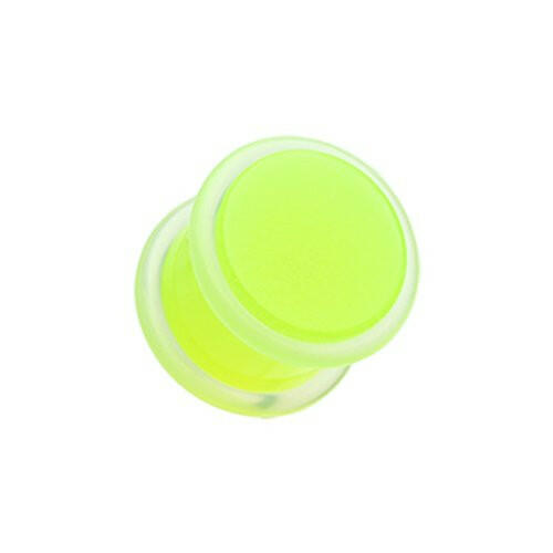 Glow in the Dark Acrylic Ear Gauge Plug Earrings Plug Earrings Impulse Piercings 10 GA (2.4mm) Green