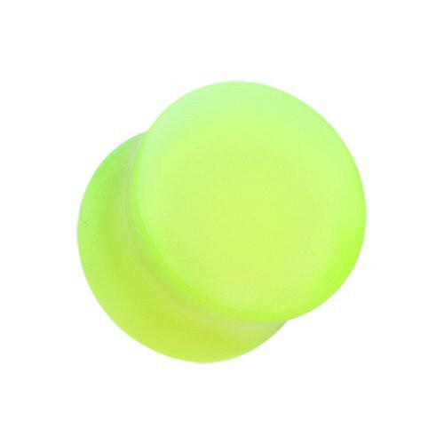 Glow in the Dark Basic Acrylic Double Flared Ear Gauge Plug Earrings Plug Earrings Impulse Piercings 8 GA (3.2mm) Green