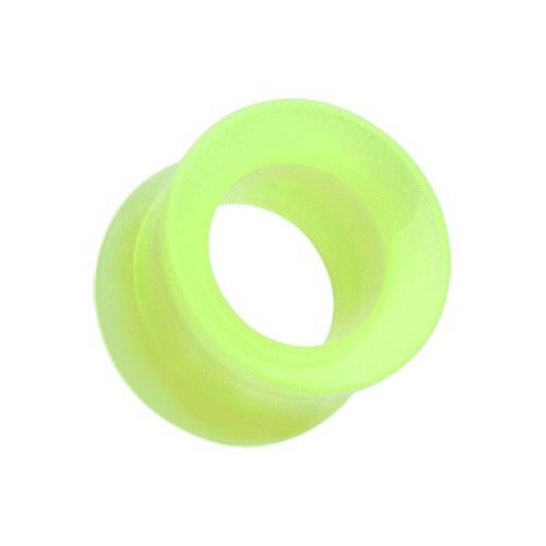 Glow in the Dark Basic Acrylic Double Flared Ear Gauge Tunnel Plug Earrings Plug Earrings Impulse Piercings 8 GA (3.2mm) Green