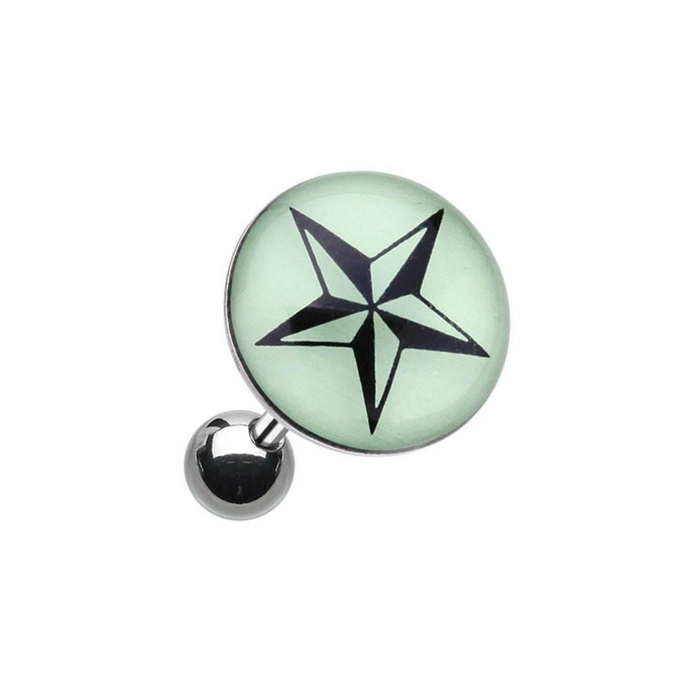 Glow in the Dark Nautical Star Cartilage Tragus Earring Cartilage Earring Impulse Piercings