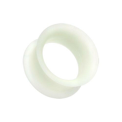 Glow in the Dark Ultra Thin Flexible Silicone Ear Skin Double Flared Tunnel Plug Earrings Plug Earrings Impulse Piercings 6 GA (4mm)