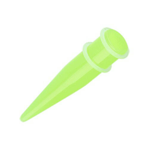 Glow in the Dark UV Acrylic Ear Stretching Taper Tapers Impulse Piercings 14 GA (1.6mm) Green