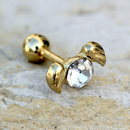 Gold Plated Angel Wings Cartilage Earring