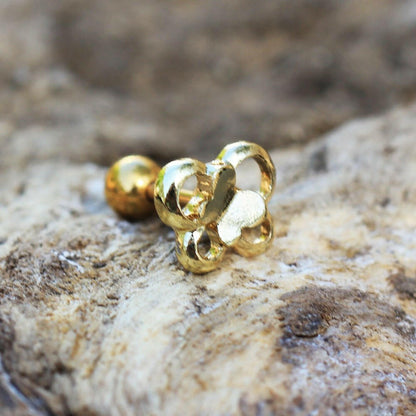 Gold Plated Double Butterfly Cartilage Earring