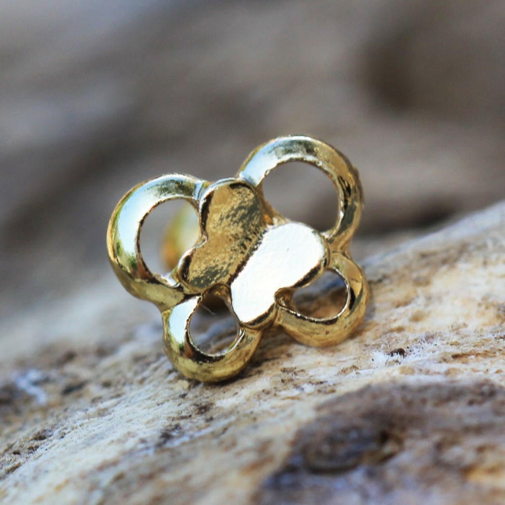 Gold Plated Double Butterfly Cartilage Earring