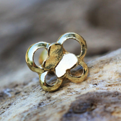 Gold Plated Double Butterfly Cartilage Earring