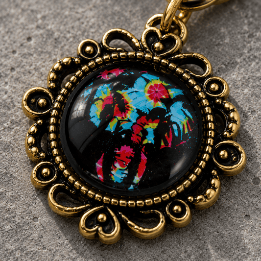 Gold Plated Elephant Pendant Dangle Navel Ring - Skin Metals