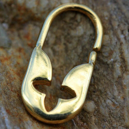 Gold Plated Flower Padlock Cartilage Earring / Septum Ring Septum Ring Impulse Piercings