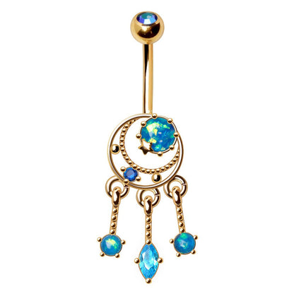 Gold Plated Galaxy Navel Ring Navel Ring Skin Metals