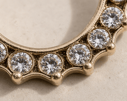 Gold Plated Gemmed Septum Clicker - Skin Metals