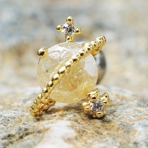 Gold Plated Golden Galaxy Cartilage Earring Cartilage Earring Impulse Piercings