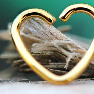 Gold Plated Heart Shaped Cartilage Earring
