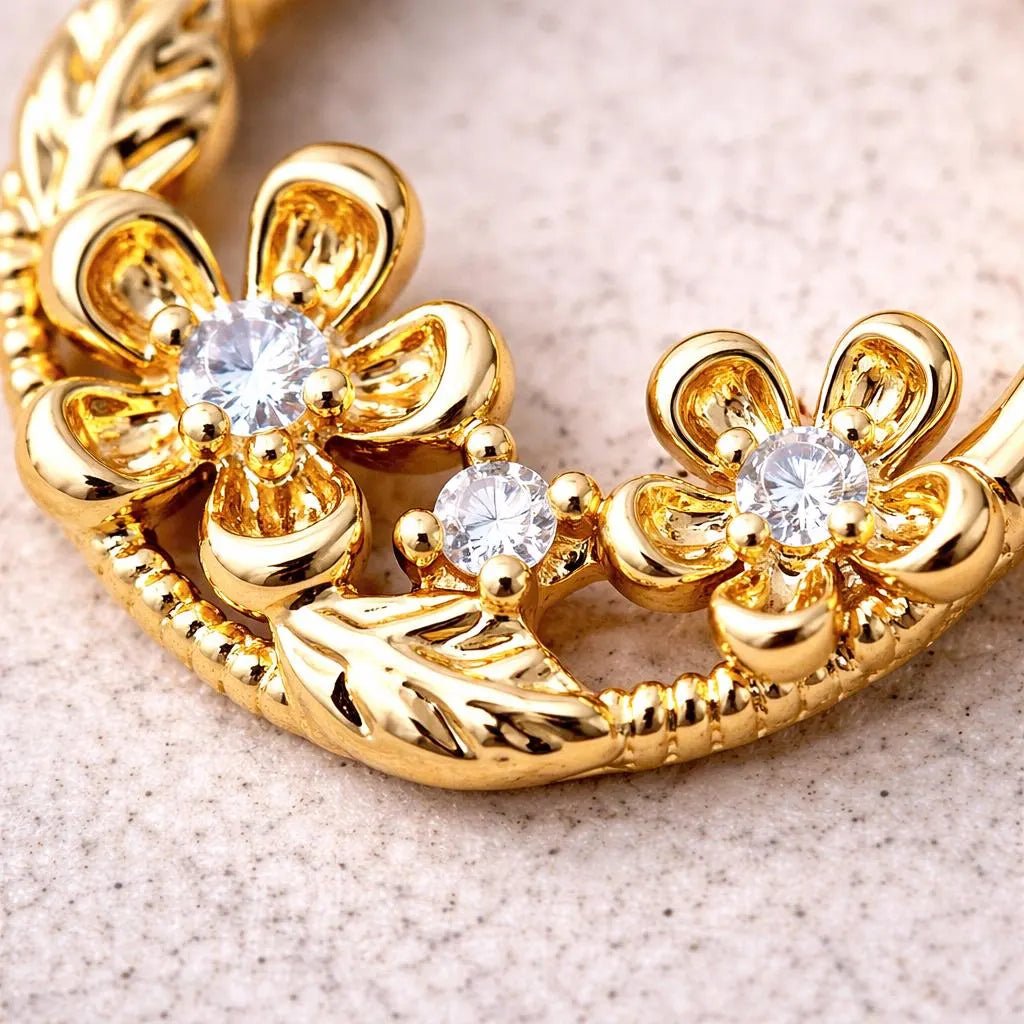 Gold Plated Jeweled Wings and Snake Seamless Ring / Septum Ring - Skin Metals