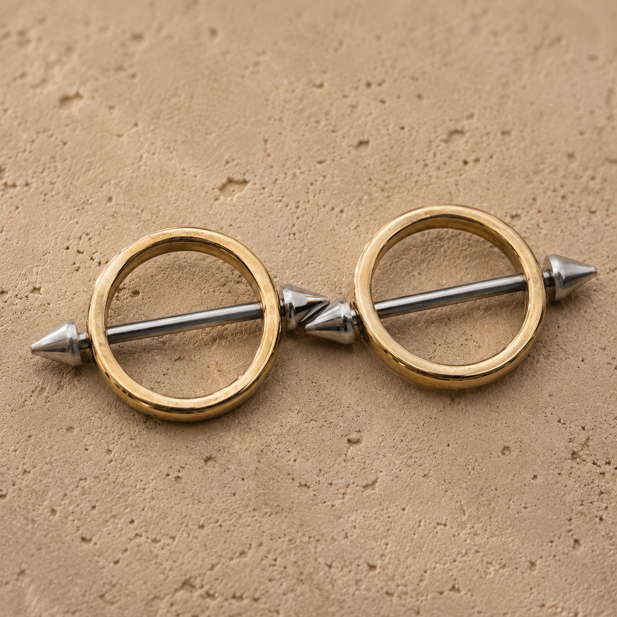 Gold Plated Spiked Circular Nipple Shield