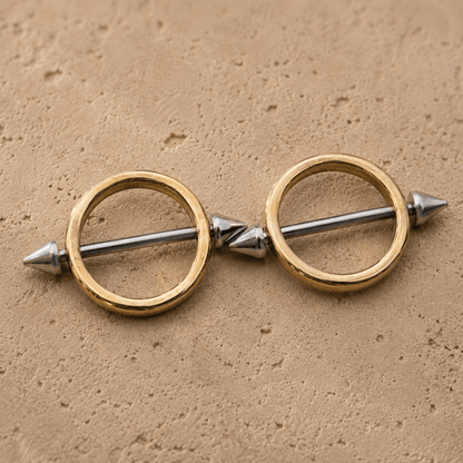 Gold Plated Spiked Circular Nipple Shield