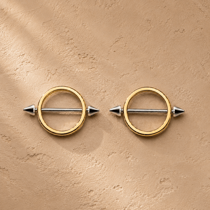 Gold Plated Spiked Circular Nipple Shield