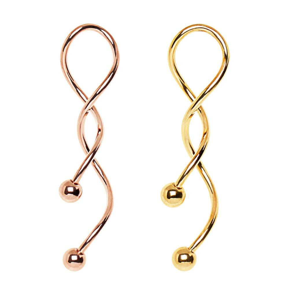 Gold Plated Spiral Navel Rings Navel Ring Impulse Piercings