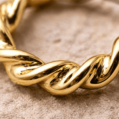 Gold Plated Twisted Septum Clicker - Skin Metals